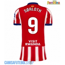 Camisa de time de futebol Atletico Madrid Alexander Sorloth #9 Replicas 1º Equipamento Feminina 2026-27 Manga Curta